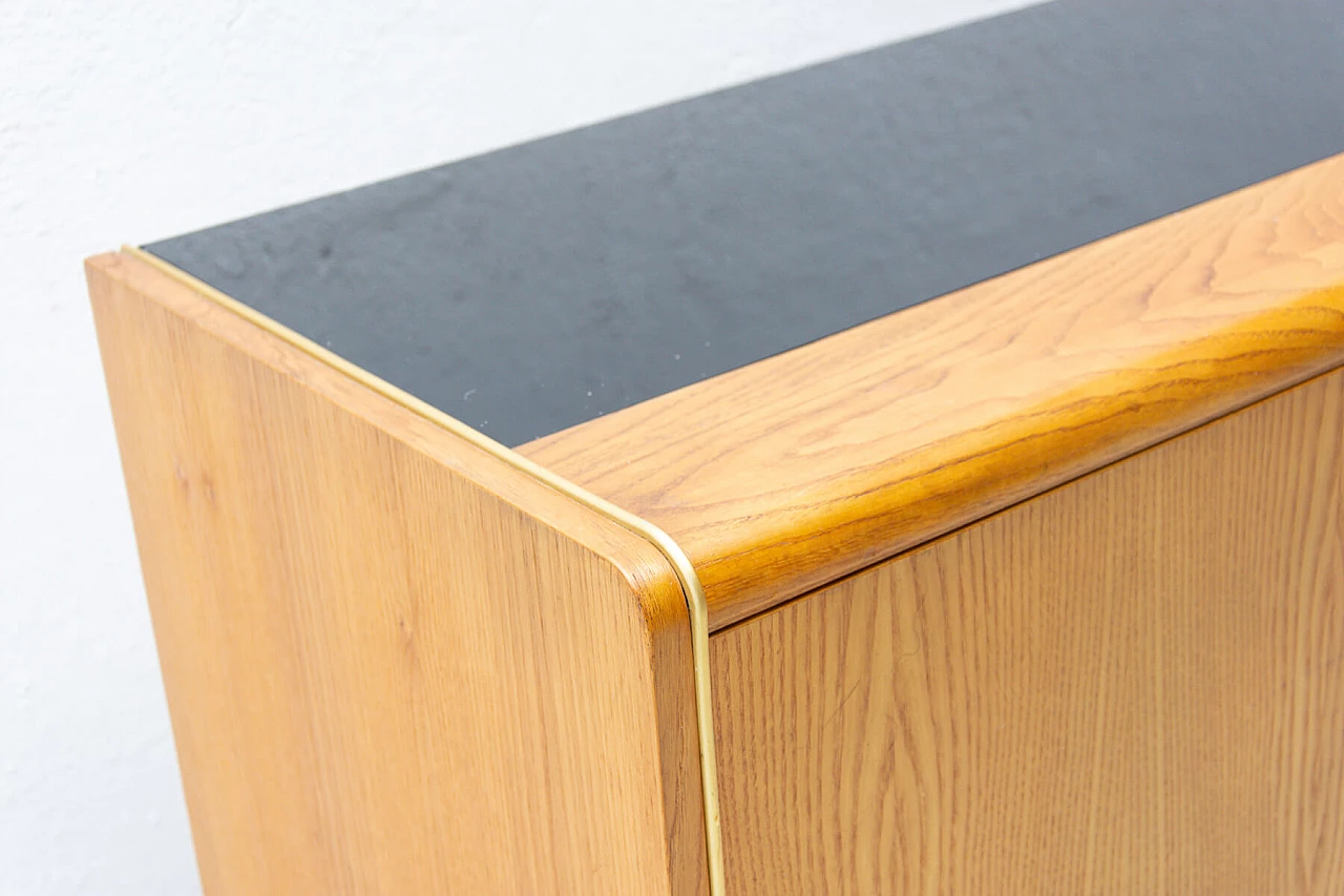 Beech and glass sideboard by Hubert Nepožitek & Bohumil Landsman for Jitona, 60s 1254990