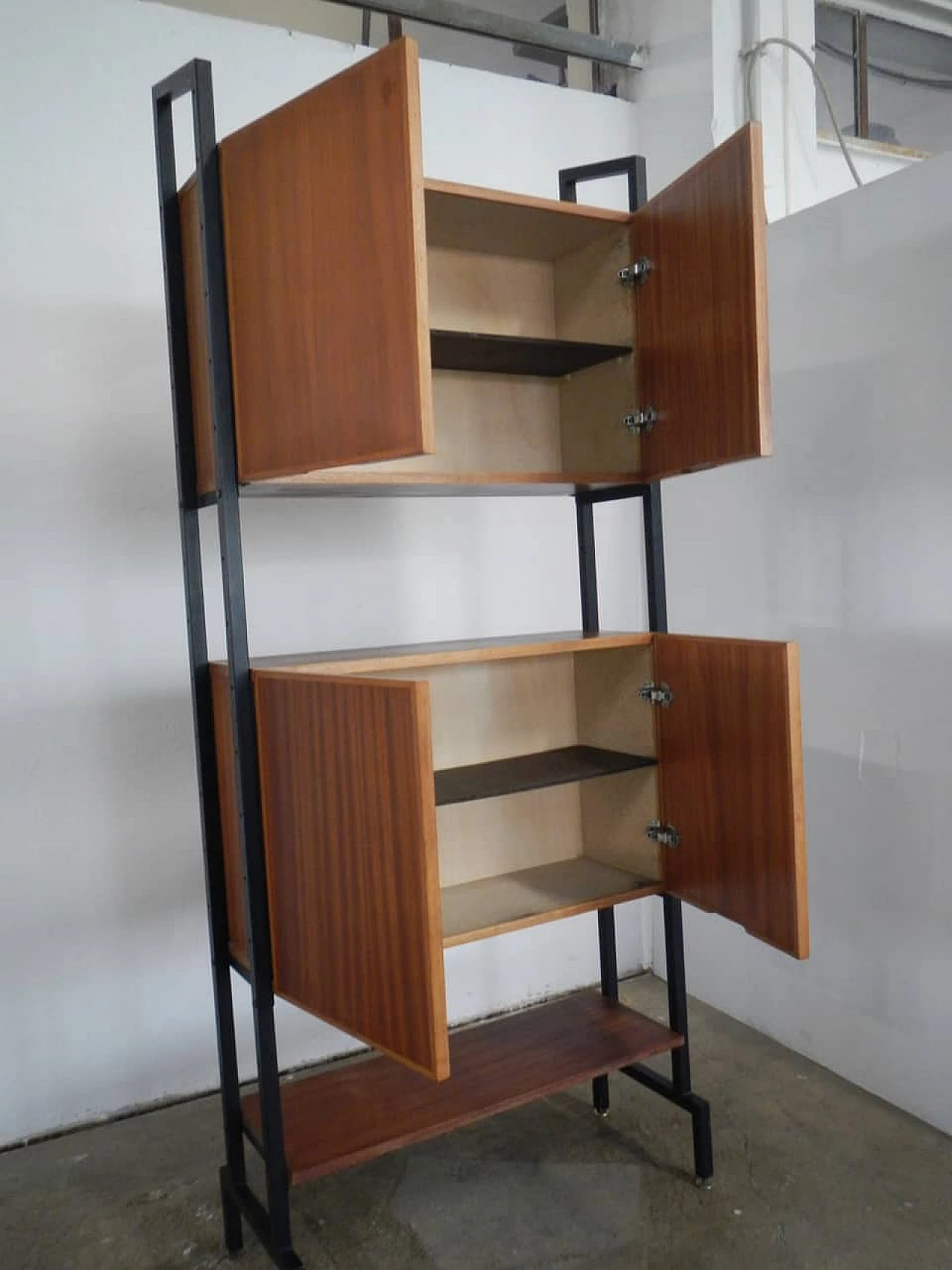 Teak two-body bookcase, 60s 1255024