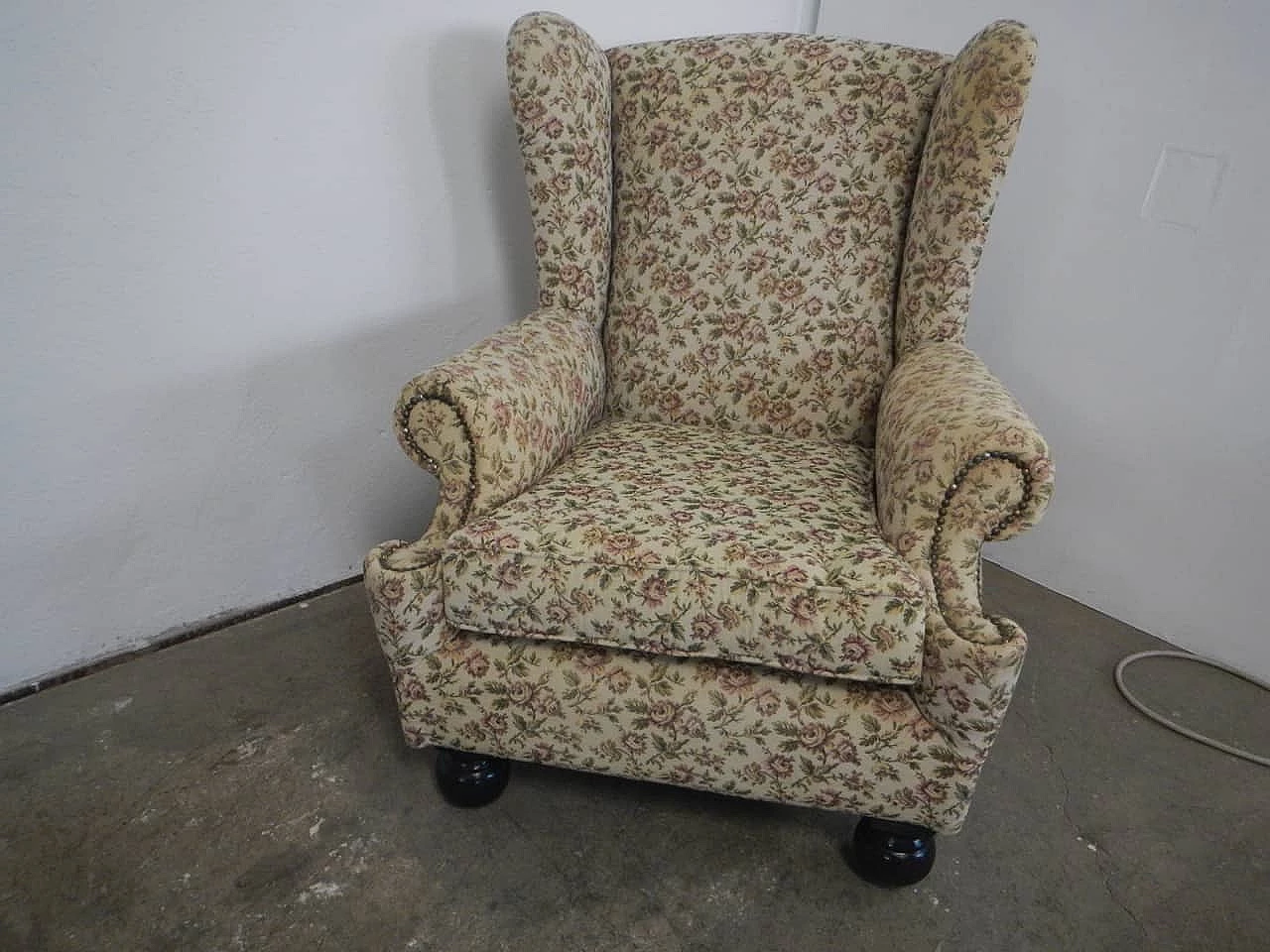 Armchair with floral pattern, 50s 1255037