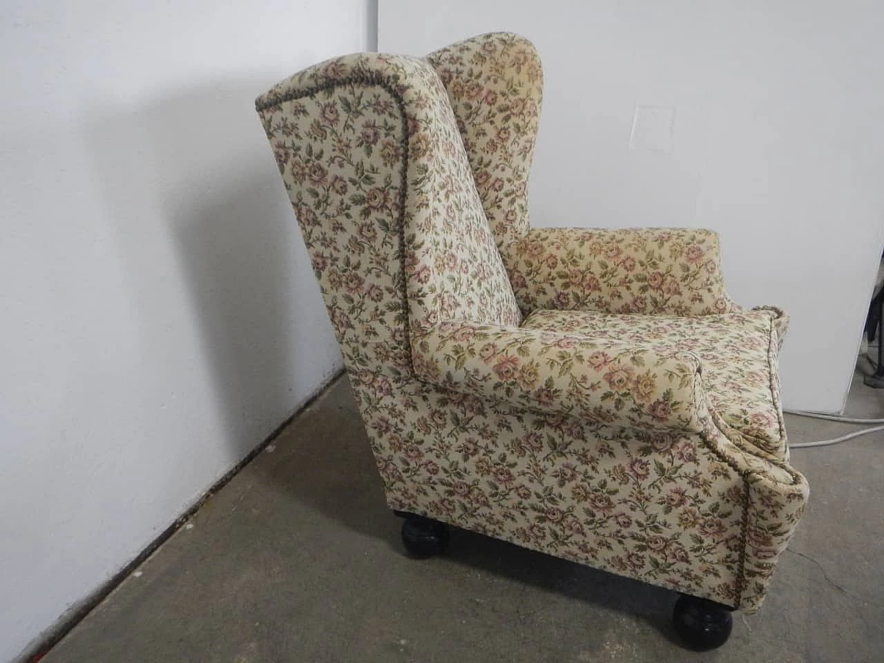 Armchair with floral pattern, 50s 1255038
