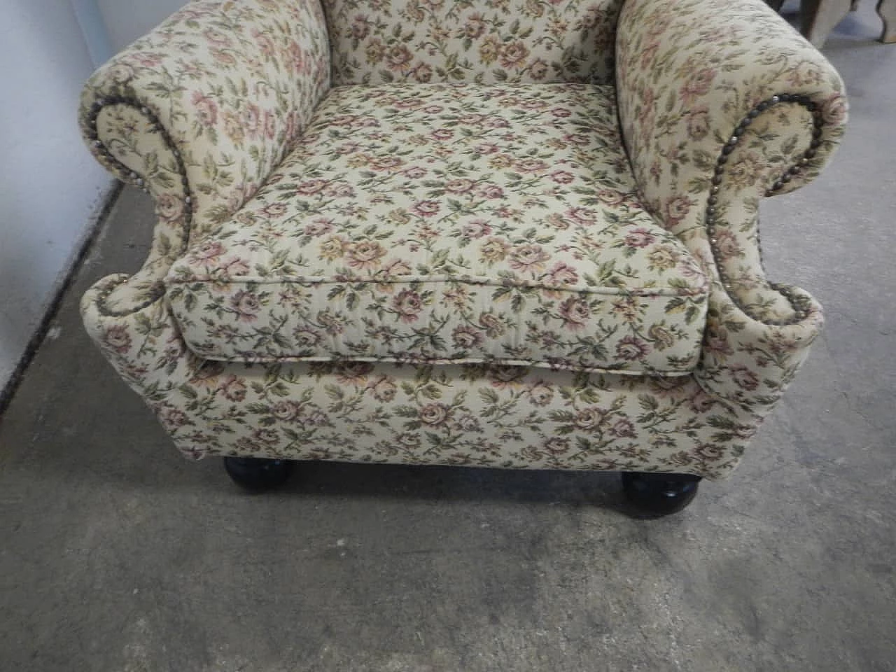Armchair with floral pattern, 50s 1255039