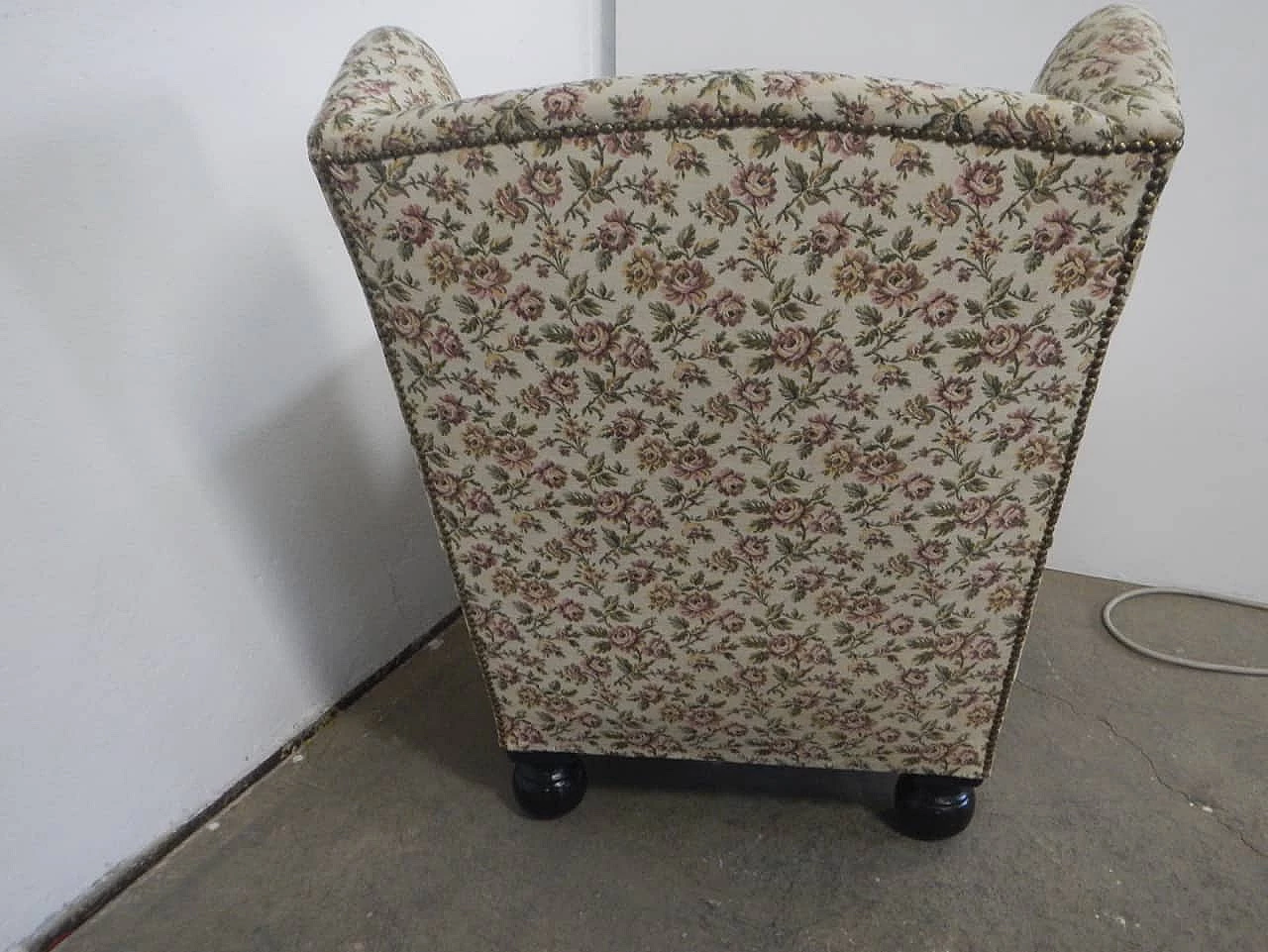 Armchair with floral pattern, 50s 1255041