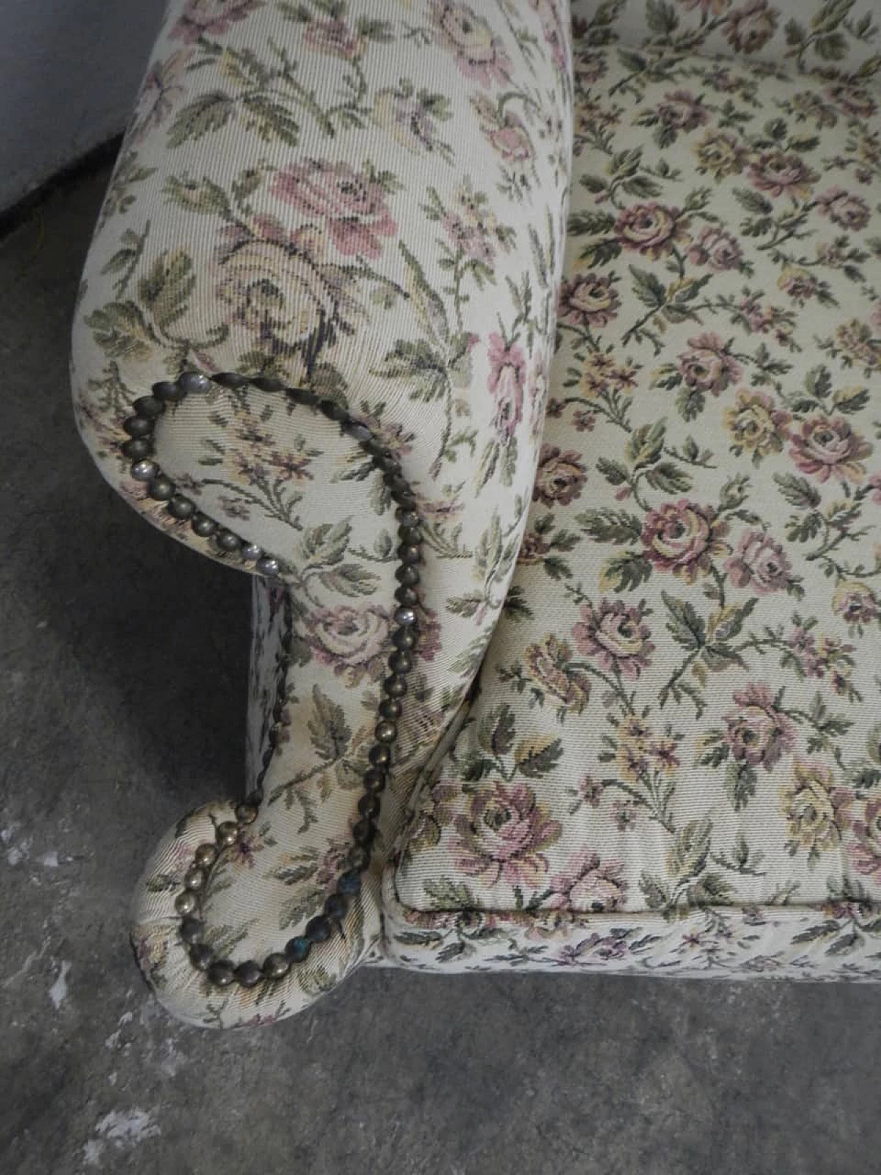 Armchair with floral pattern, 50s 1255044