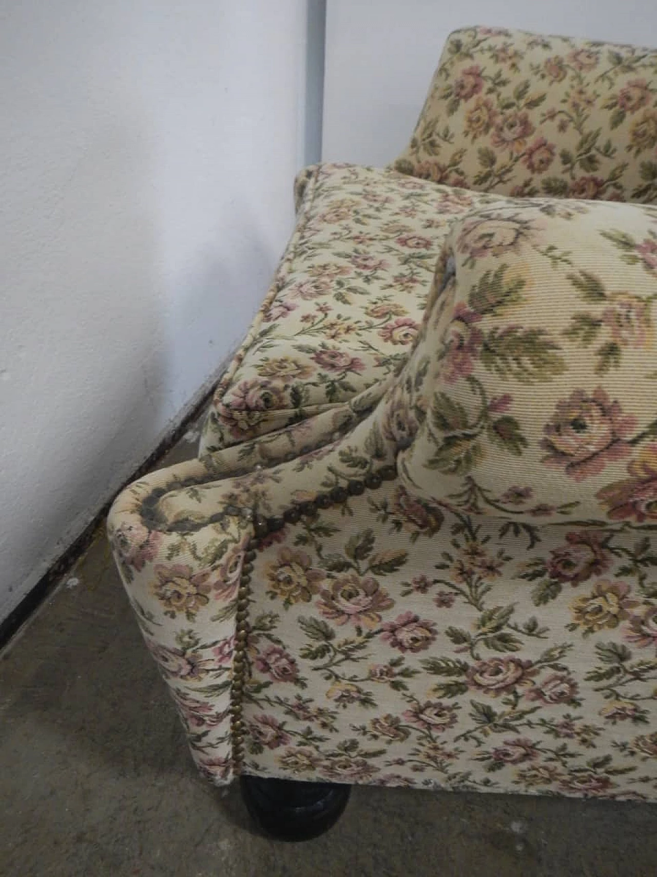 Armchair with floral pattern, 50s 1255045