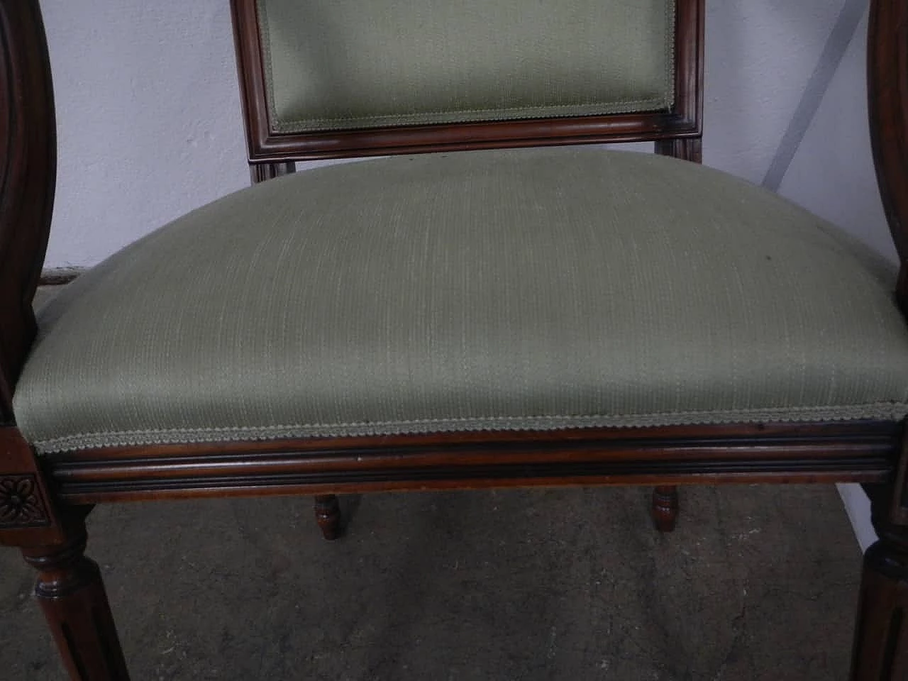 Walnut armchair, 80s 1255052