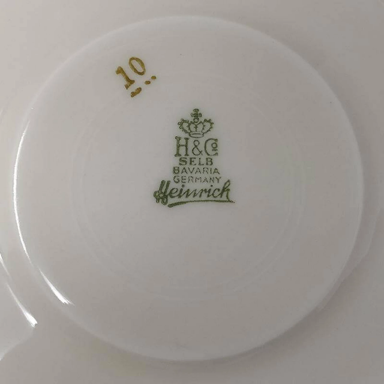 Servizio da caffè o tè bianco, blu e oro in Porcellana Bavaria, anni '50 1255318