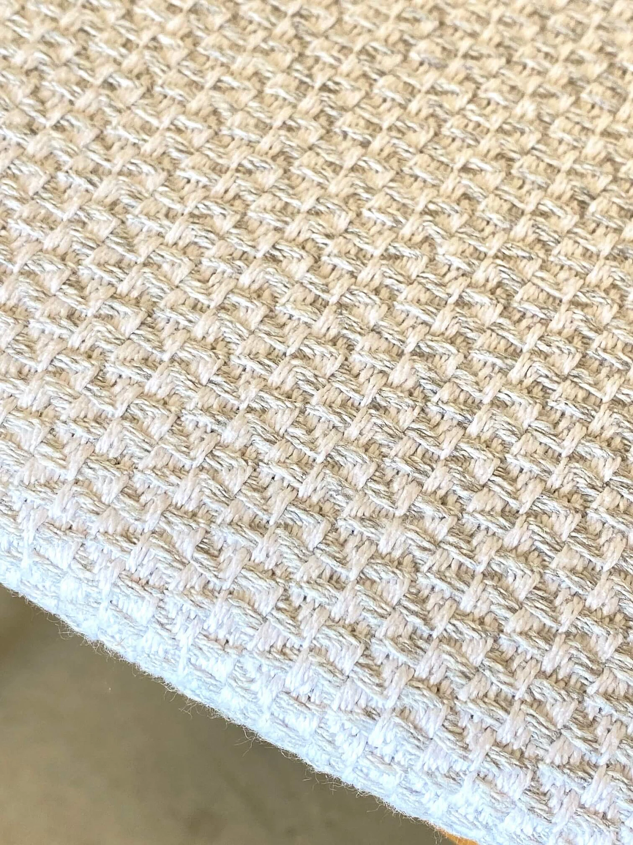 6 Beech dining chairs with cotton seats, 60s 1255454