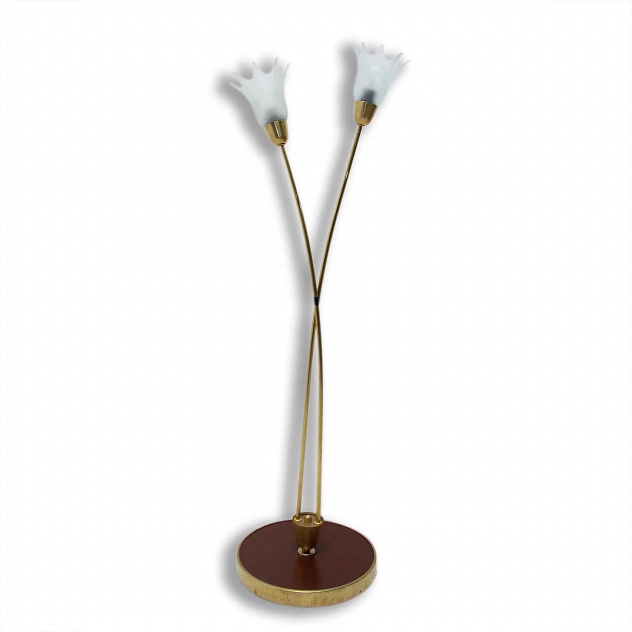 Metal and glass floor lamp, 60s 1255548