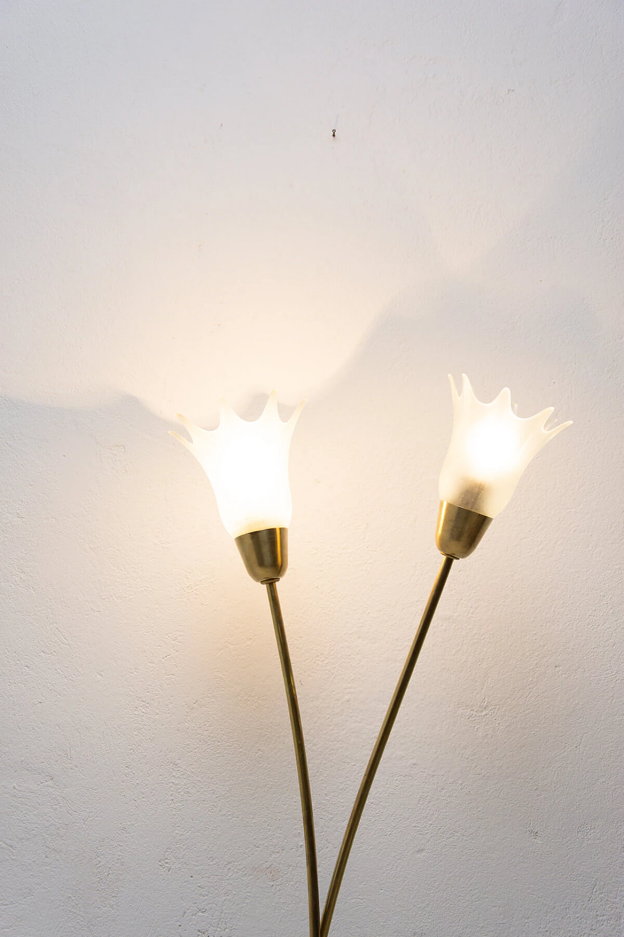 Metal and glass floor lamp, 60s 1255550