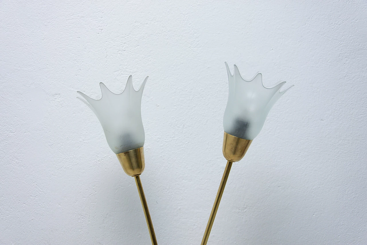 Metal and glass floor lamp, 60s 1255557