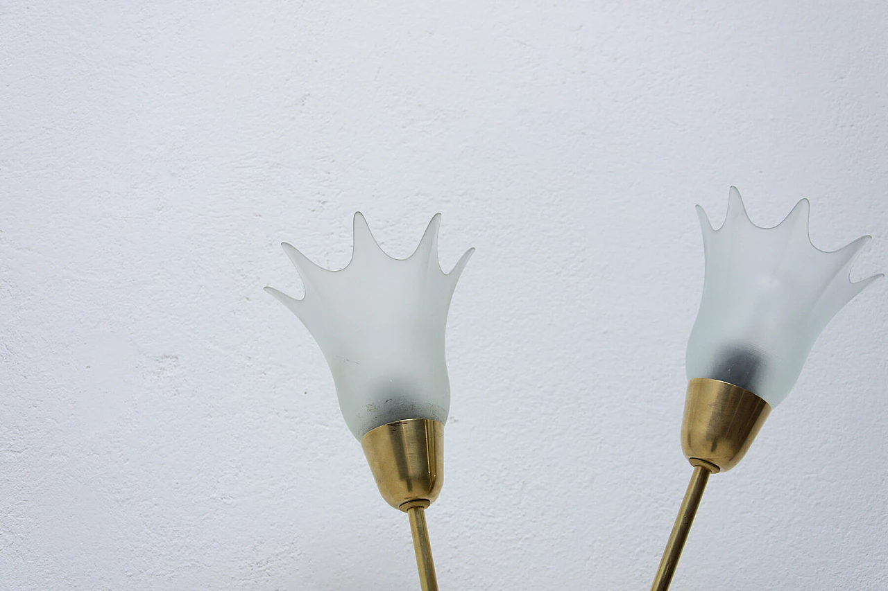 Metal and glass floor lamp, 60s 1255559