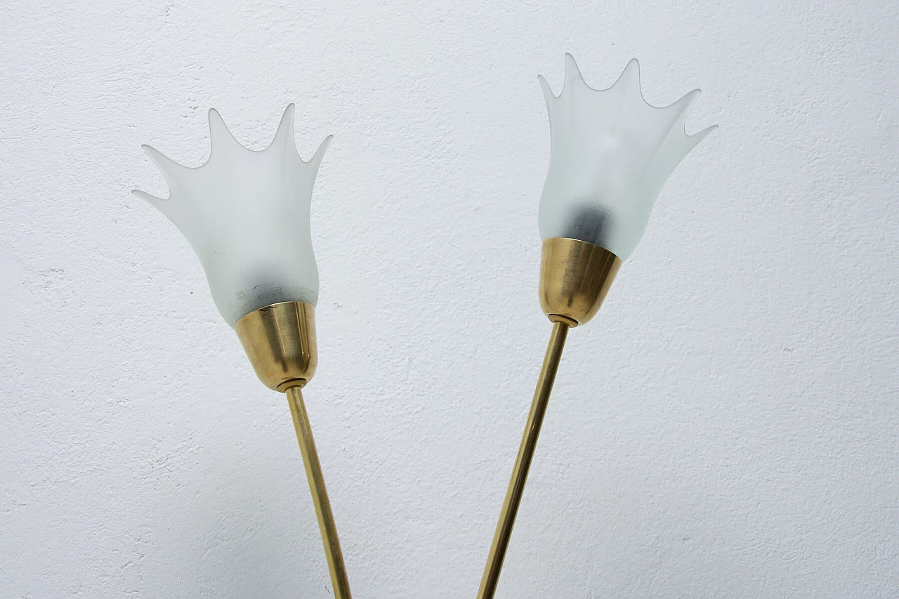 Metal and glass floor lamp, 60s 1255560