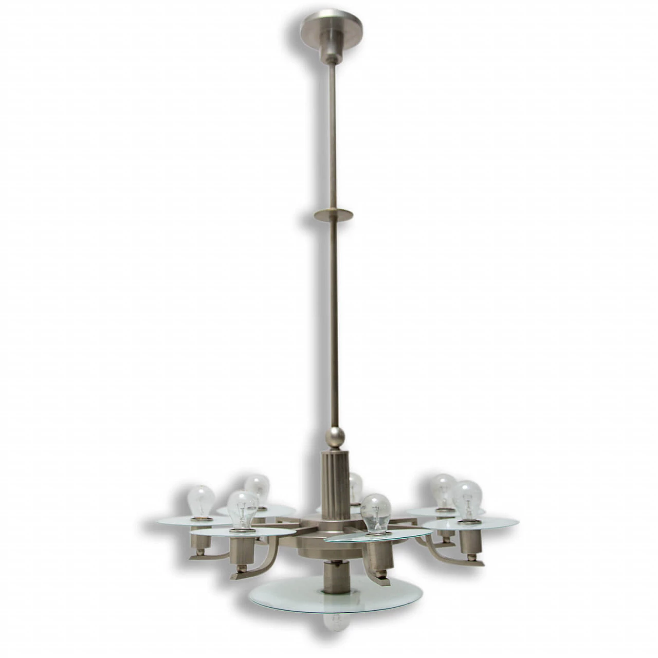 Nickel-plated Bauhaus pendant lamp, 30s 1255608