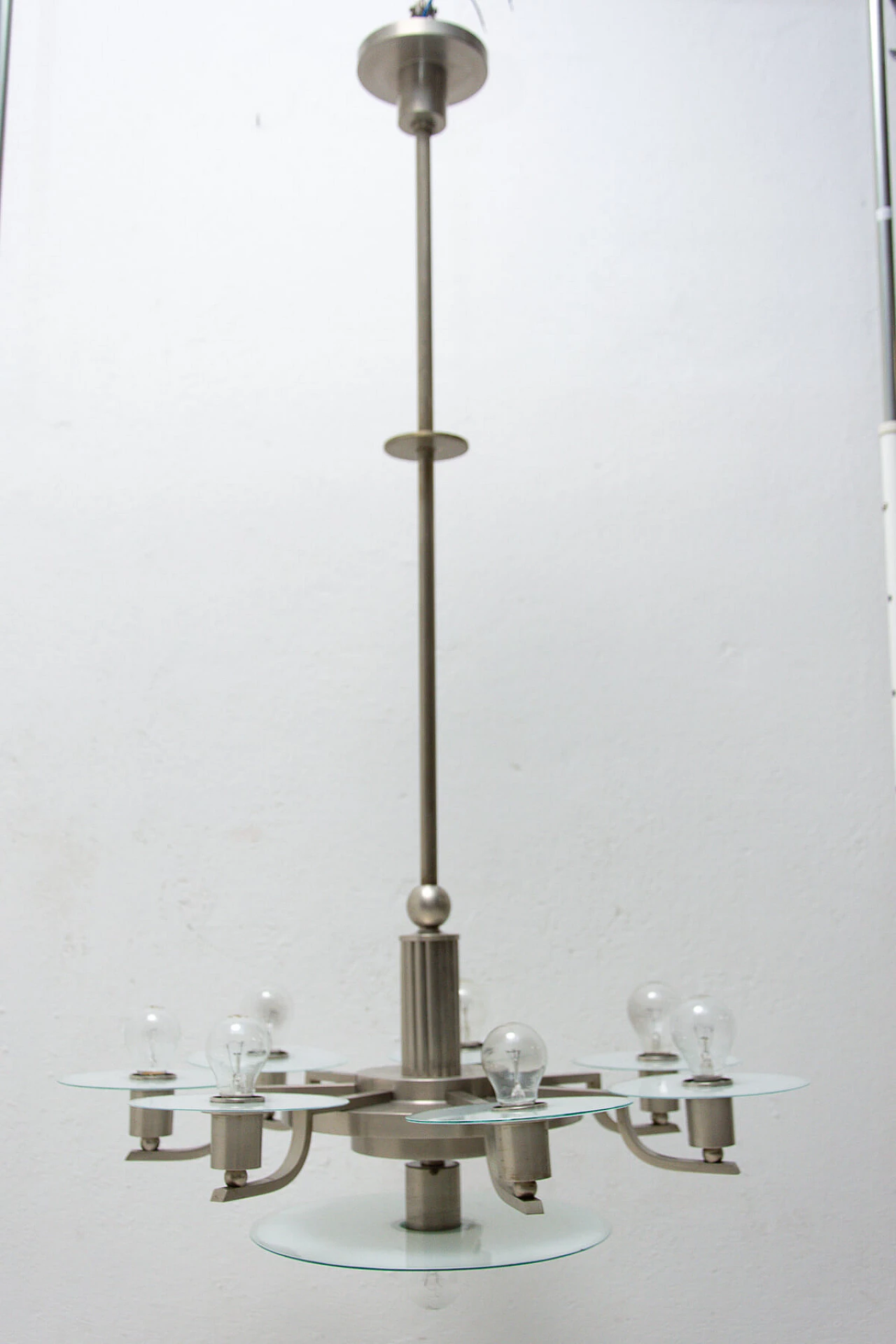 Nickel-plated Bauhaus pendant lamp, 30s 1255611