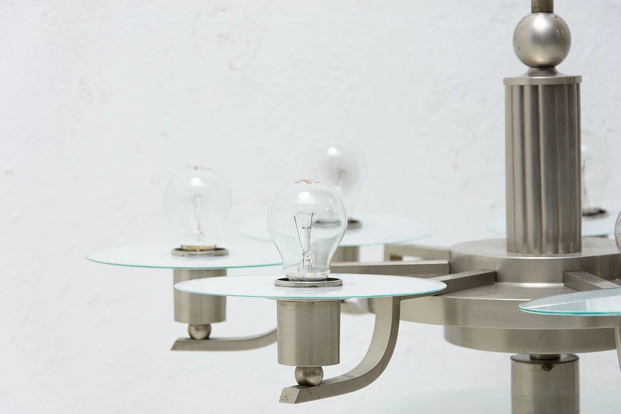 Nickel-plated Bauhaus pendant lamp, 30s 1255613