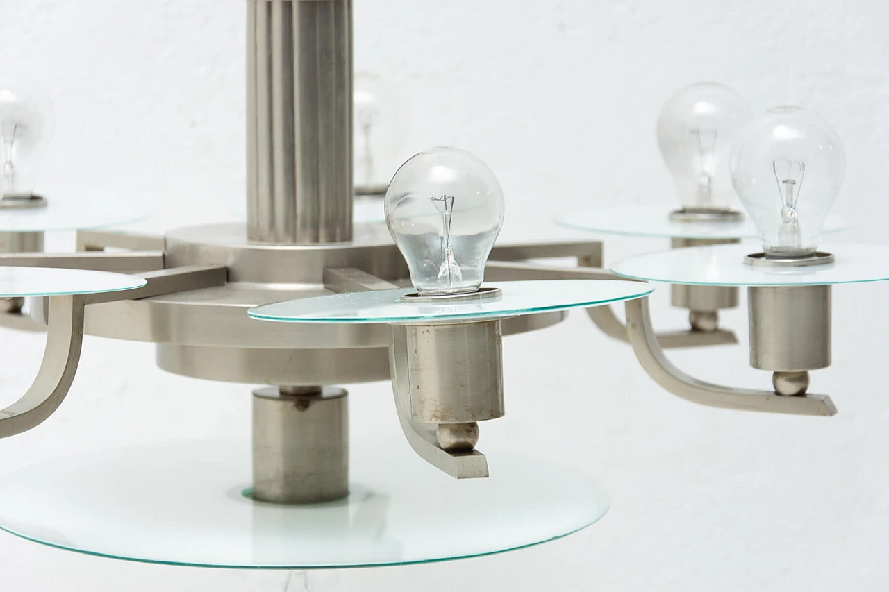 Nickel-plated Bauhaus pendant lamp, 30s 1255614