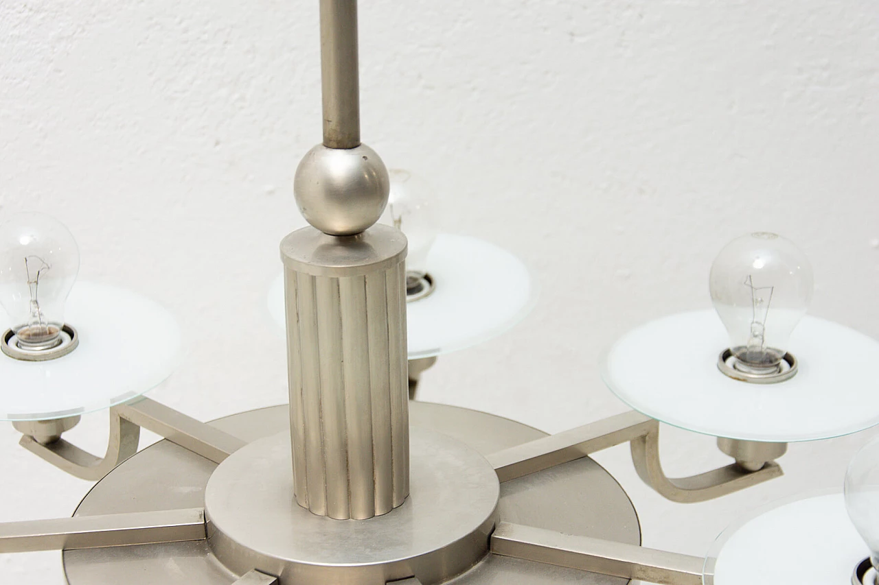 Nickel-plated Bauhaus pendant lamp, 30s 1255617