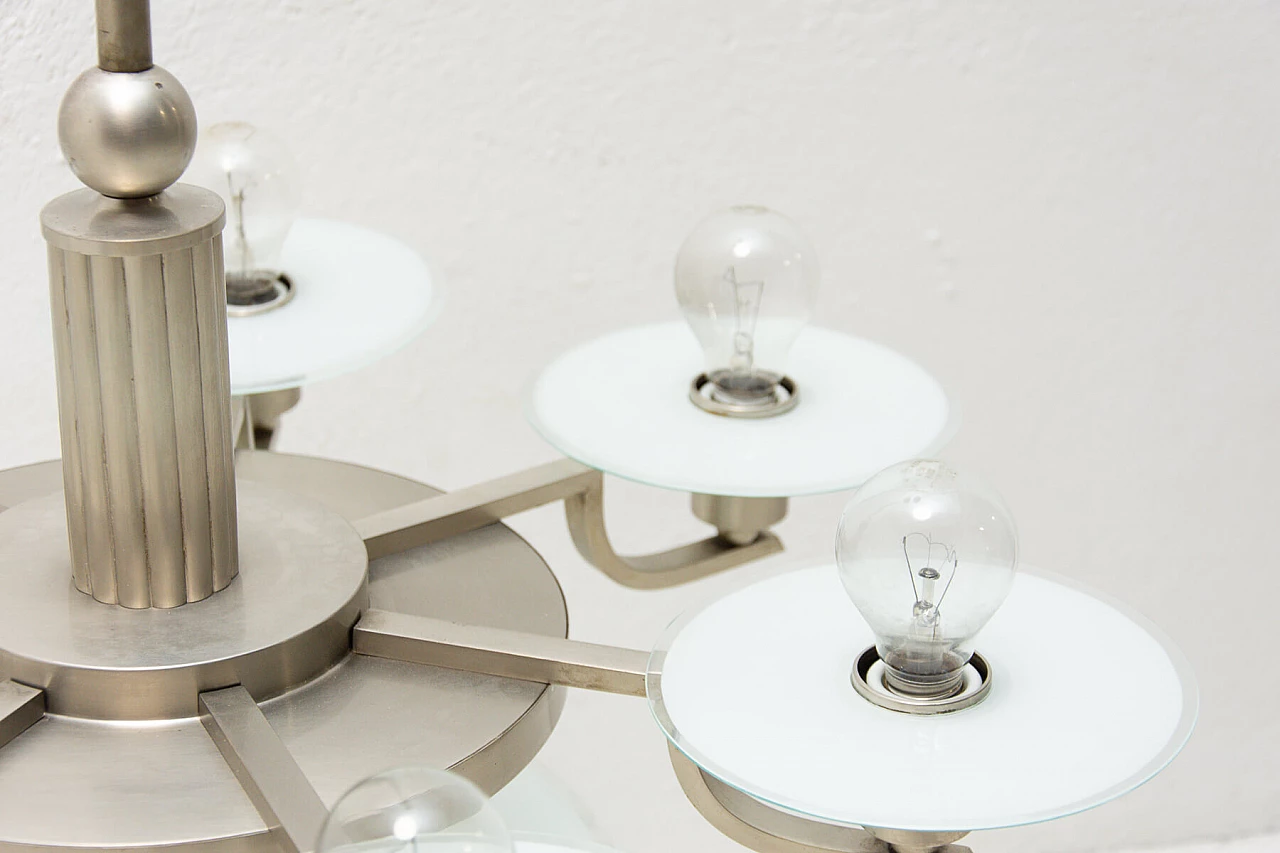 Nickel-plated Bauhaus pendant lamp, 30s 1255618