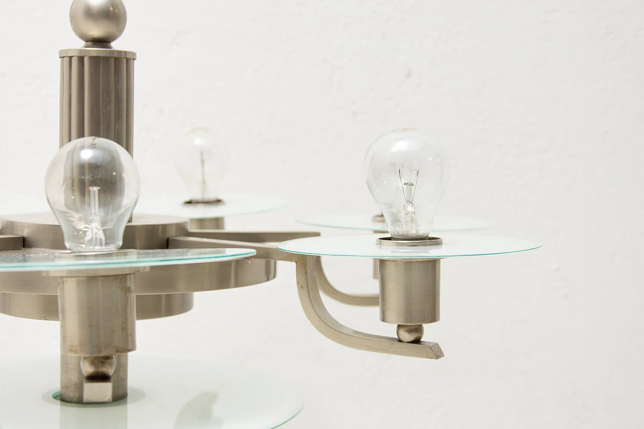 Nickel-plated Bauhaus pendant lamp, 30s 1255619