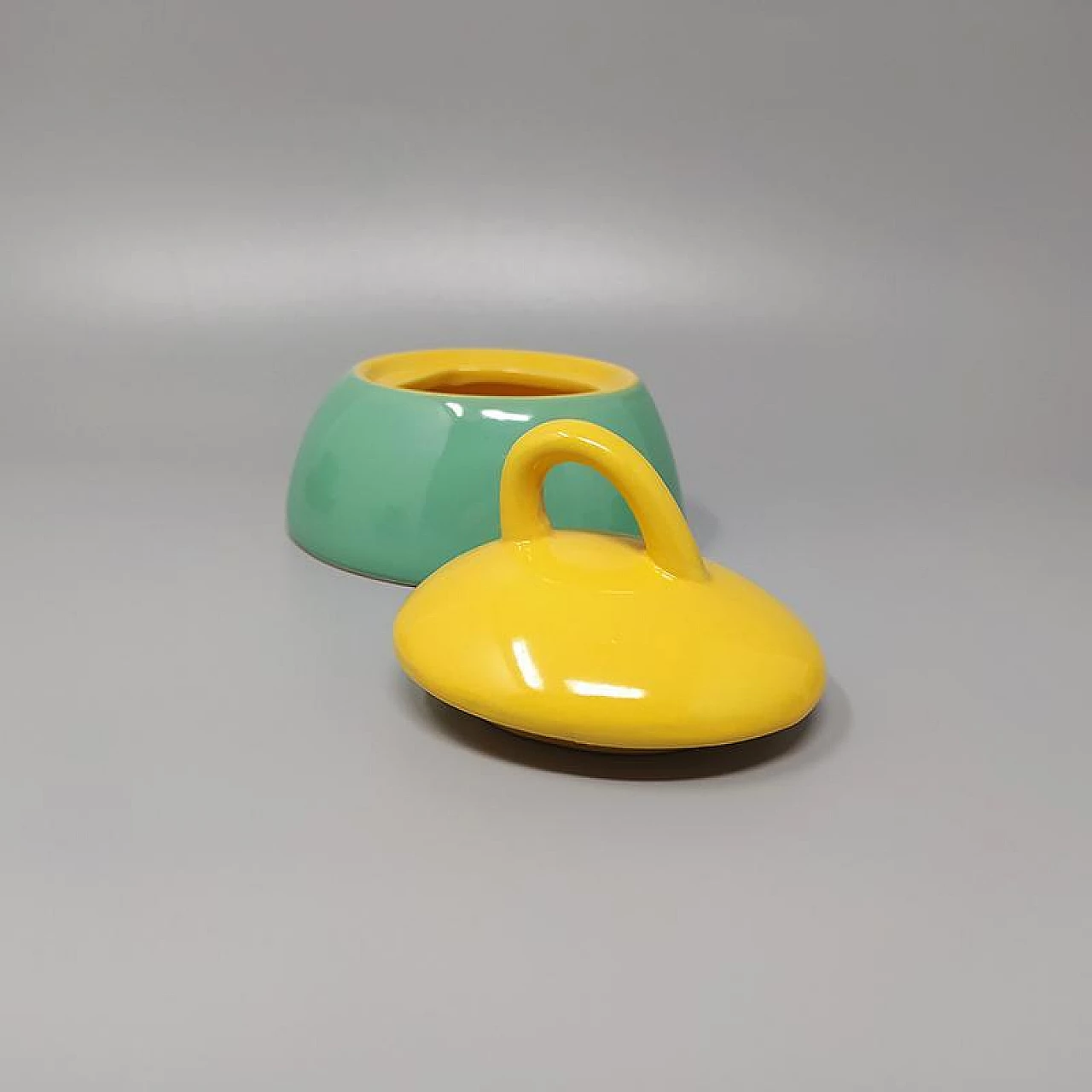 Green and yellow ceramic tea or coffee set by Naj Oleari, 80s 1255699