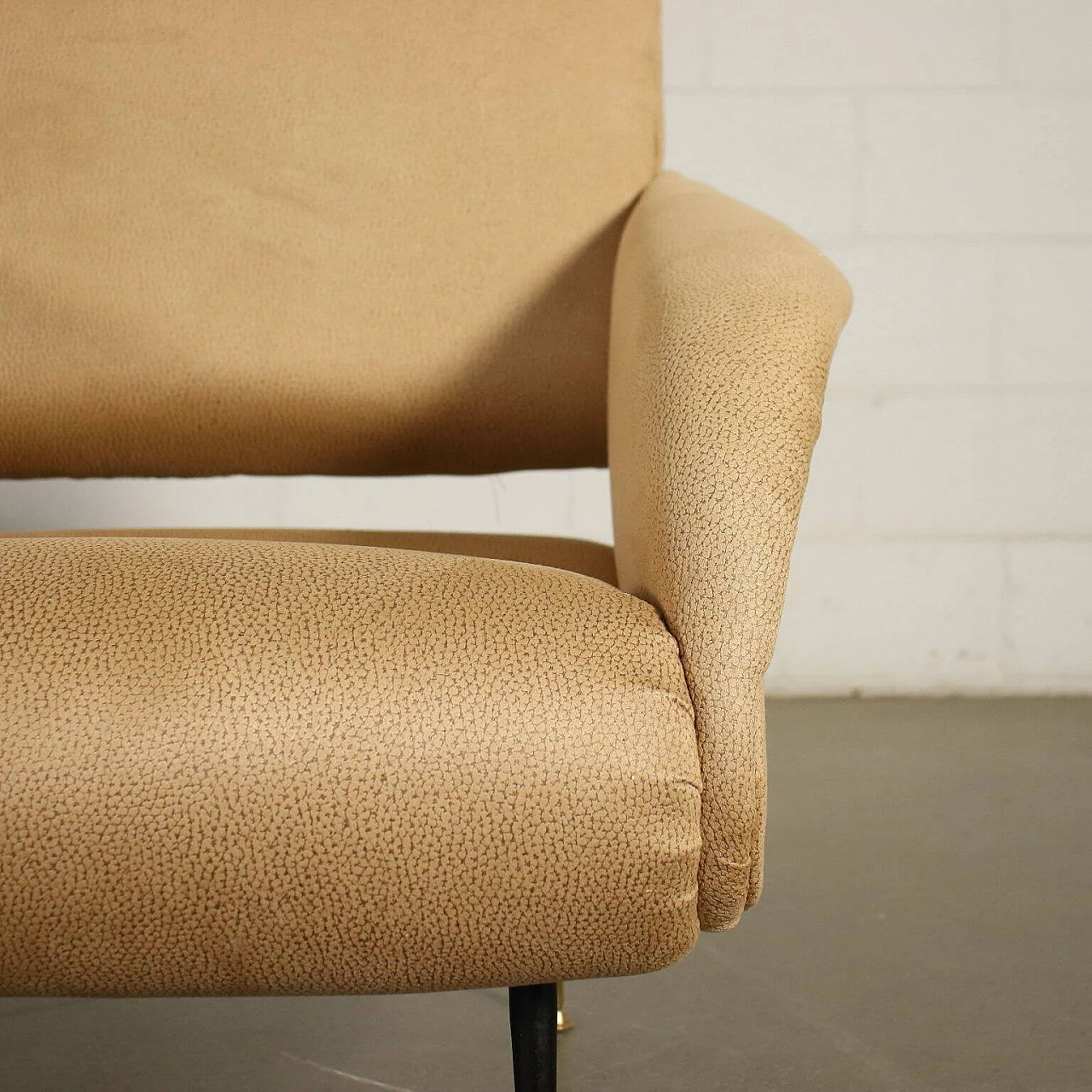 Pair of armchairs in leatherette, 50s 1255766