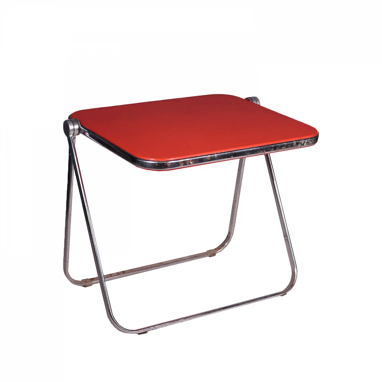 Platone table in chromed metal and plastic material by Giancarlo Piretti for Anonima Castelli, 70s 1255783