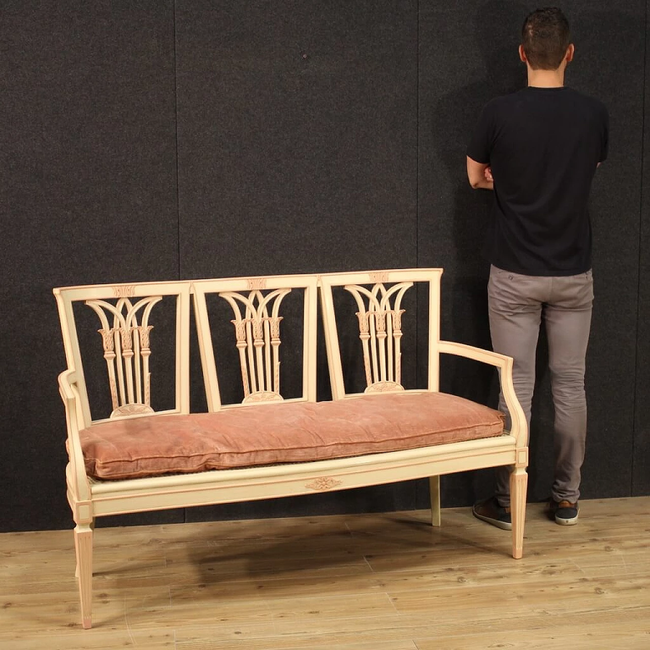 Lacquered Louis XVI style sofa, 40s 1255785