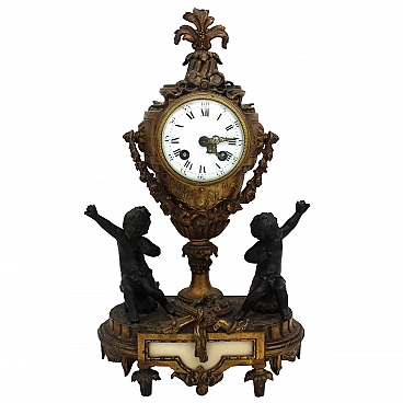 Napoleon III clock in gilded bronze, 10s