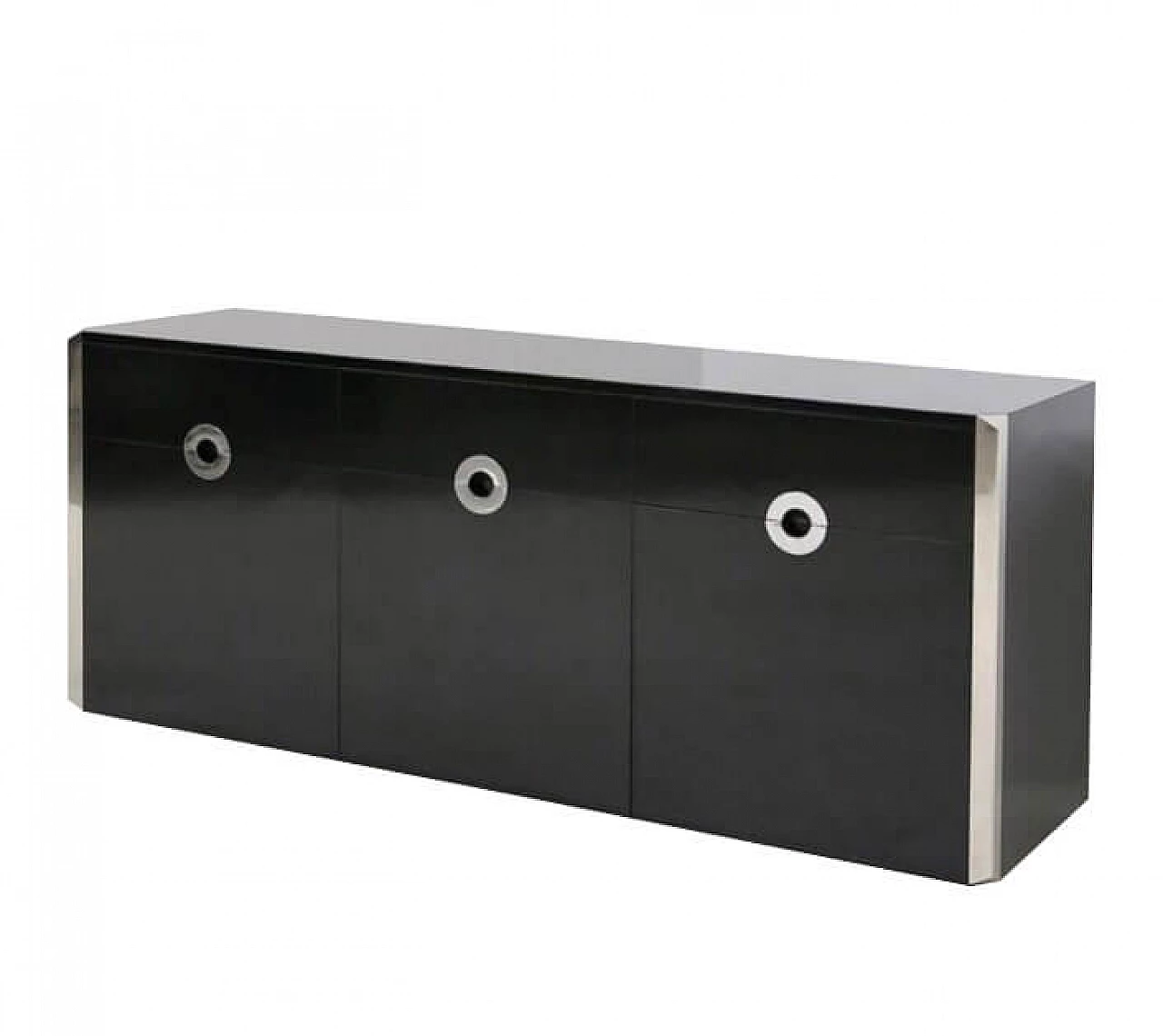 Sideboard in lacquered wood and metal by Willy Rizzo for Mario Sabot, 70s 1256286