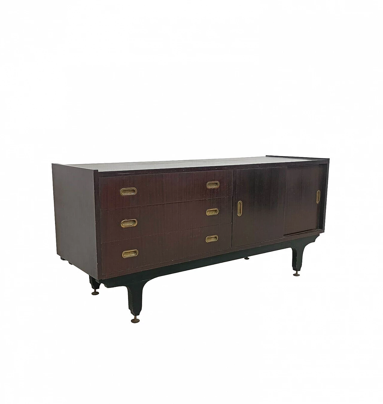 Sideboard in Scandinavian style with drawers and sliding doors, 60s 1256294
