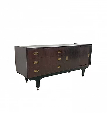 Sideboard in Scandinavian style with drawers and sliding doors, 60s