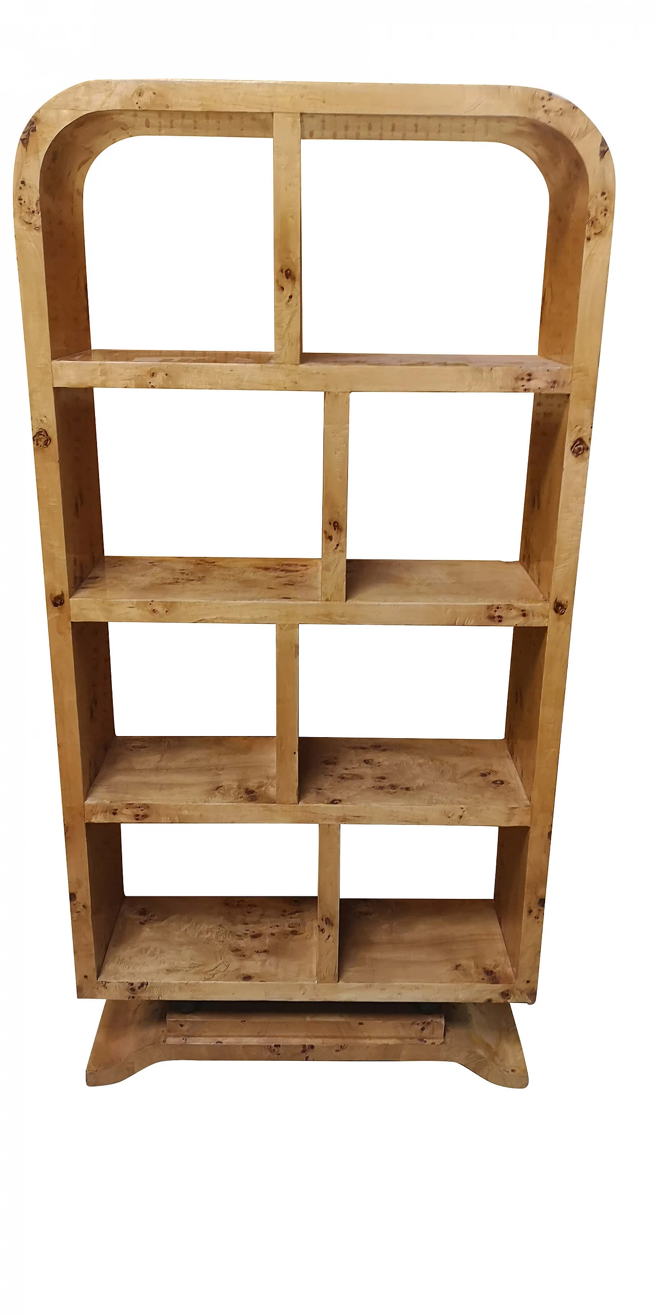 Libreria Art Dèco in radica di betulla, anni '30 1256640