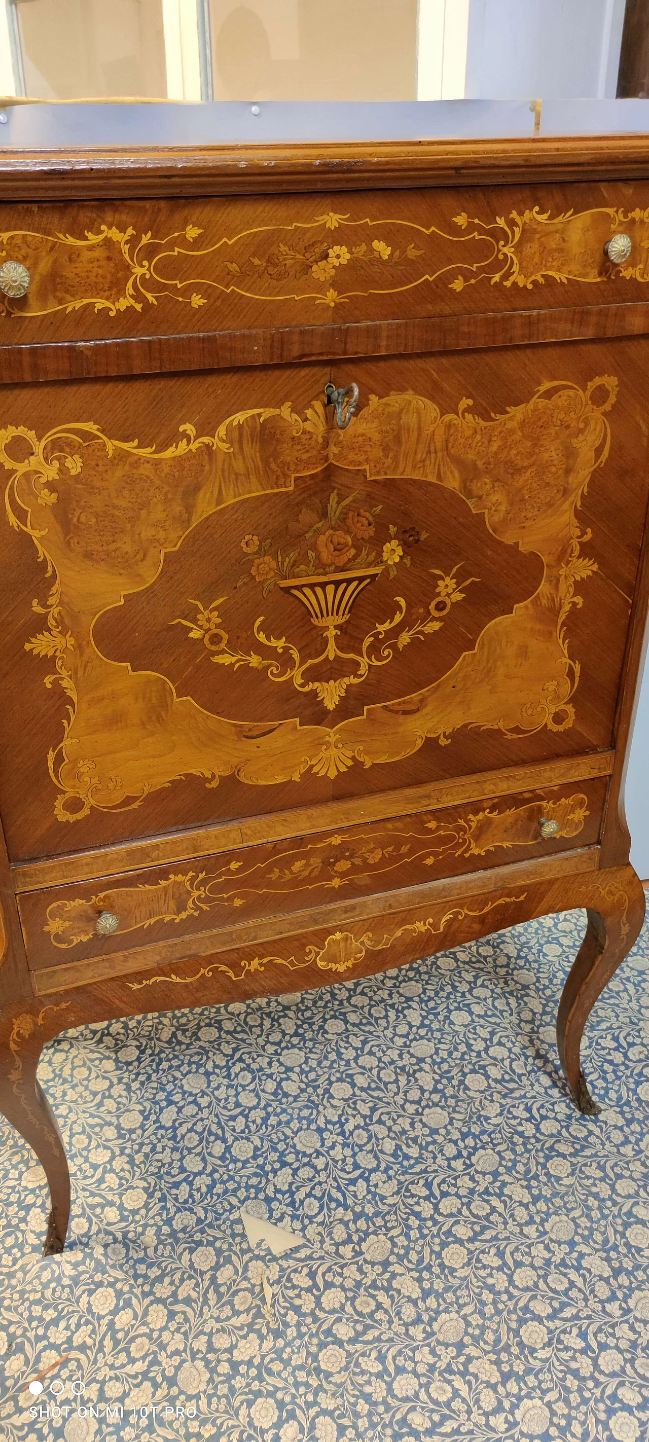 Inlaid bar cabinet with flap, early 20th century 1256663