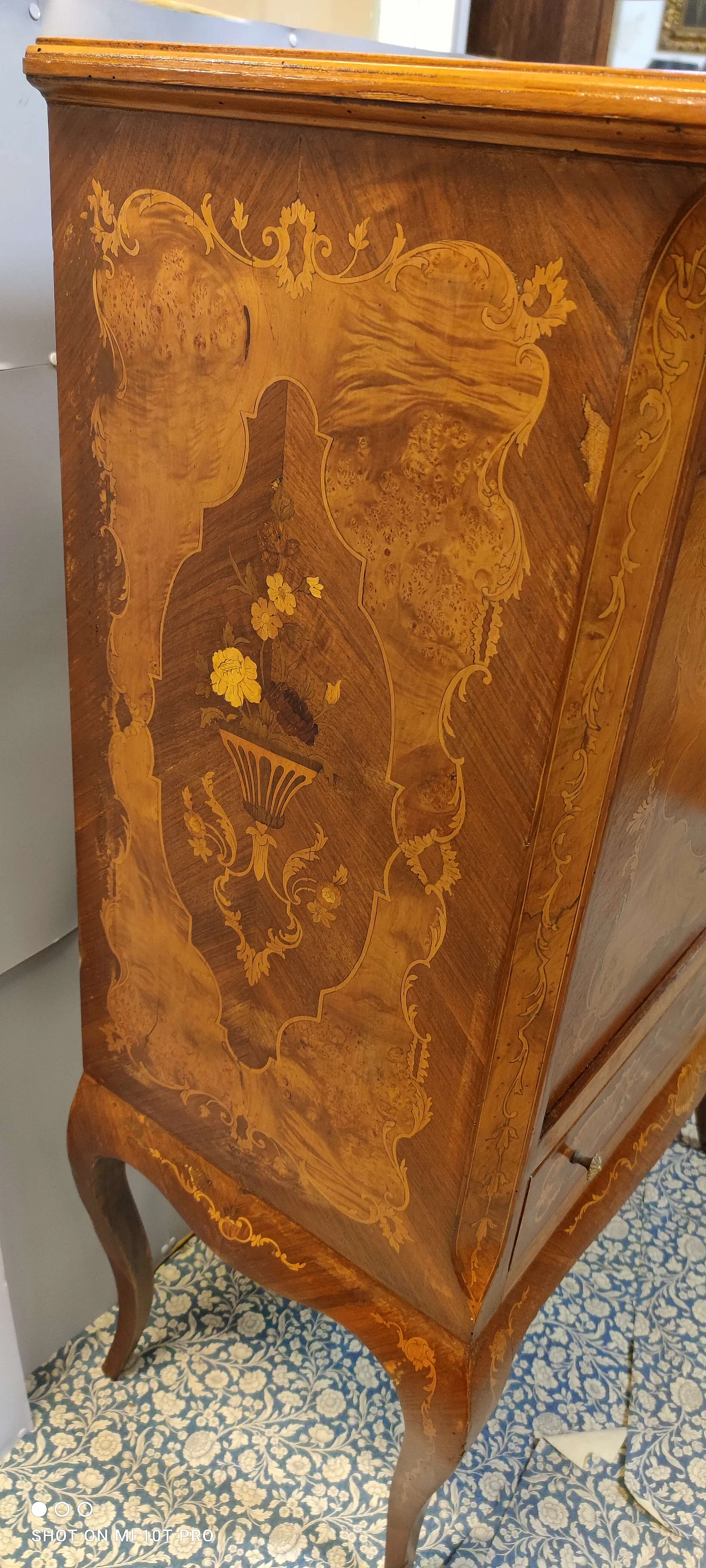 Inlaid bar cabinet with flap, early 20th century 1256665