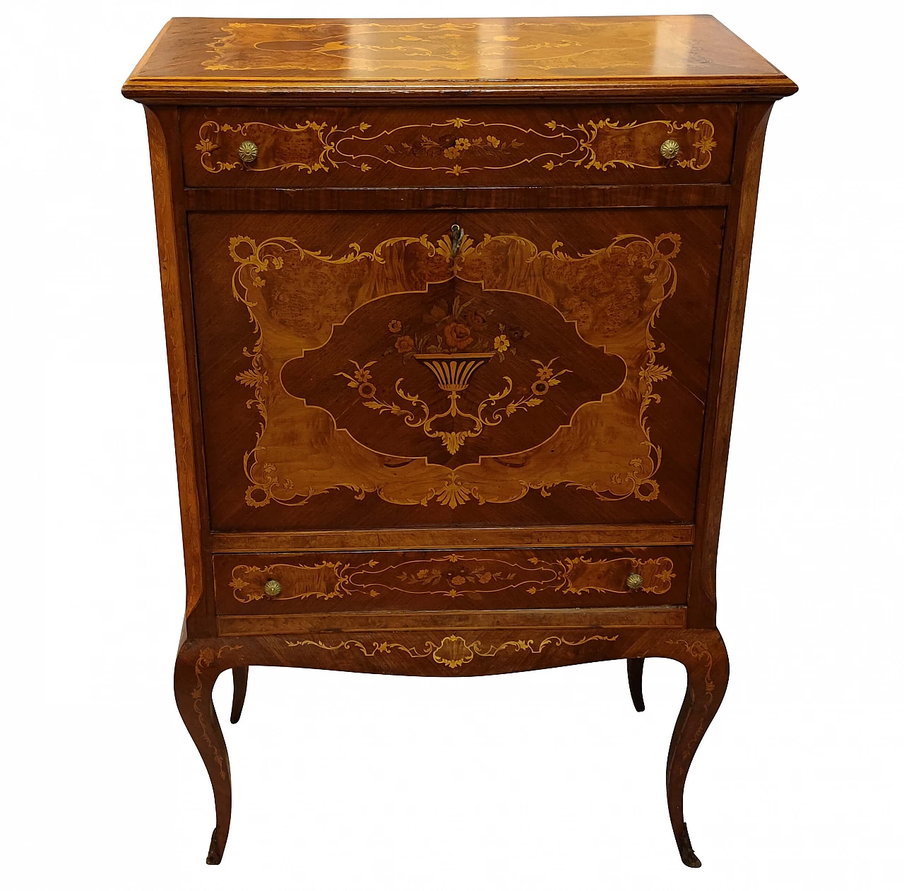 Inlaid bar cabinet with flap, early 20th century 1256681