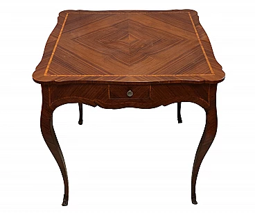 Bois de rose card table, late 19th century