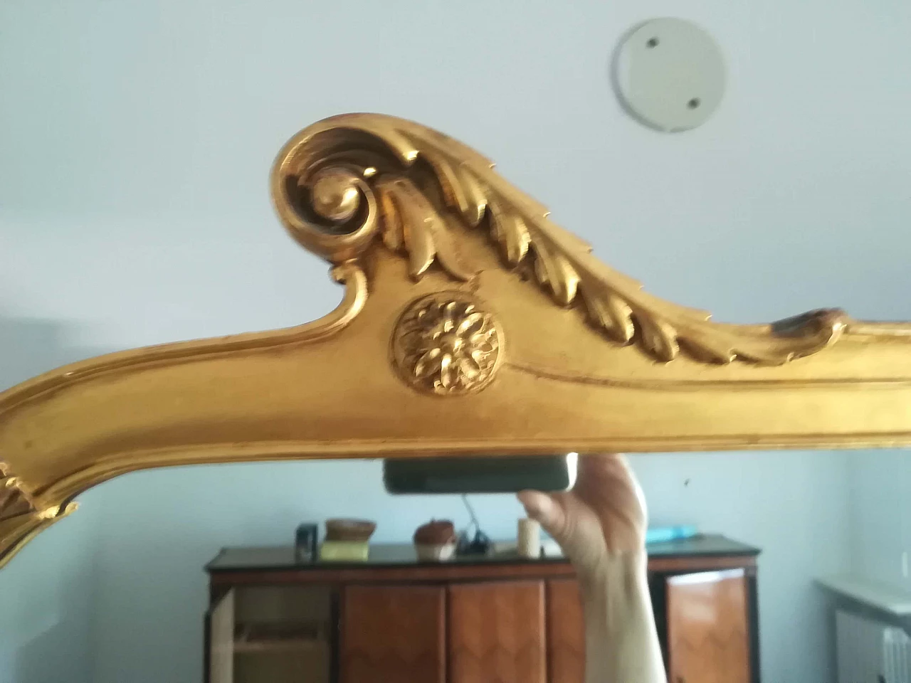 Tavolo da pranzo e 2 credenze in palissandro e ottone, anni '50 1256693