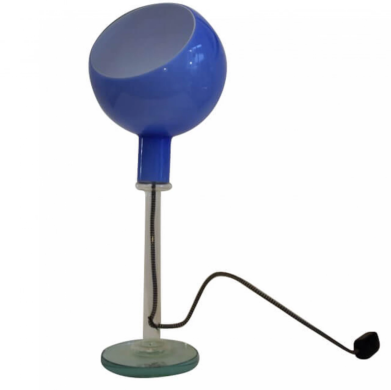 Lampada da tavolo Parola in vetro opalino di Gae Aulenti per Fontana Arte, anni '80 1257213