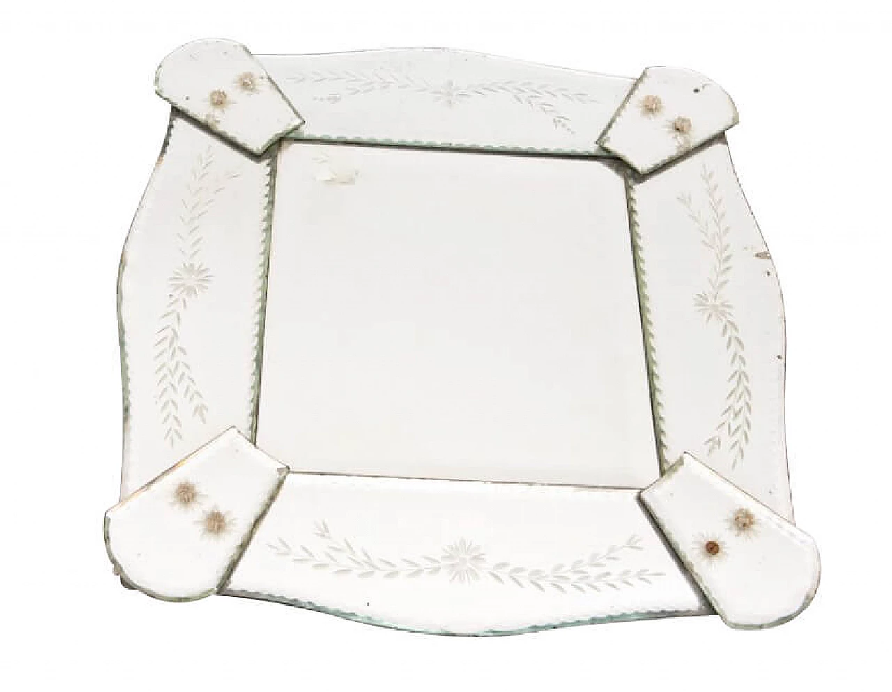 Specchio Art Déco in stile veneziano, anni '30 1257237