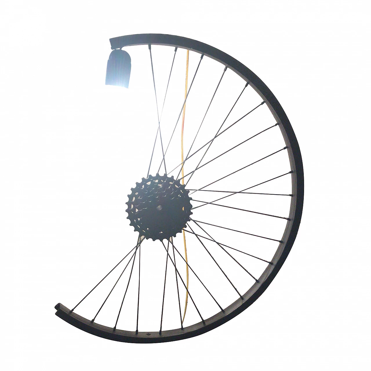 Upcycled table lamp with bicycle wheel, 2000s 1257289