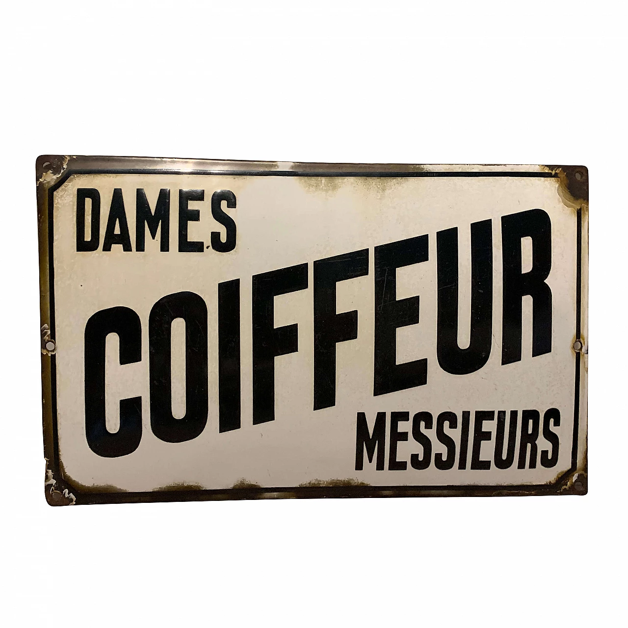 Insegna da parrucchiere Coiffeur Dames Messieurs, anni '40 1257299