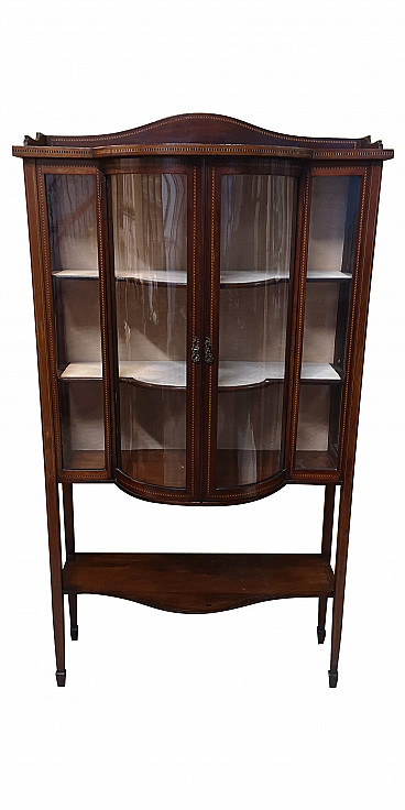 English mahogany display cabinet, '800