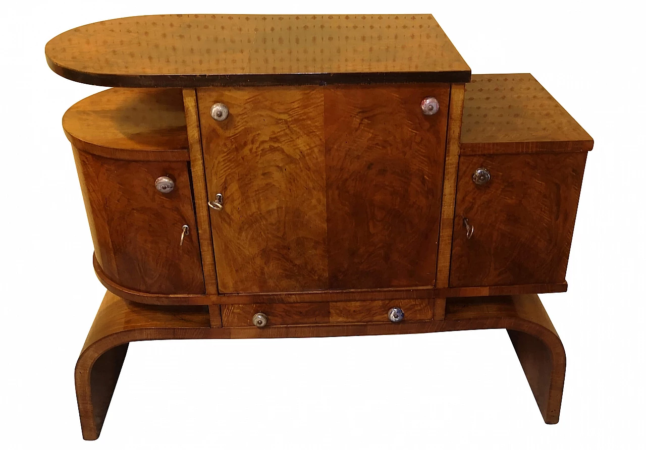 Art Deco walnut bar cabinet, 1930s 1257489
