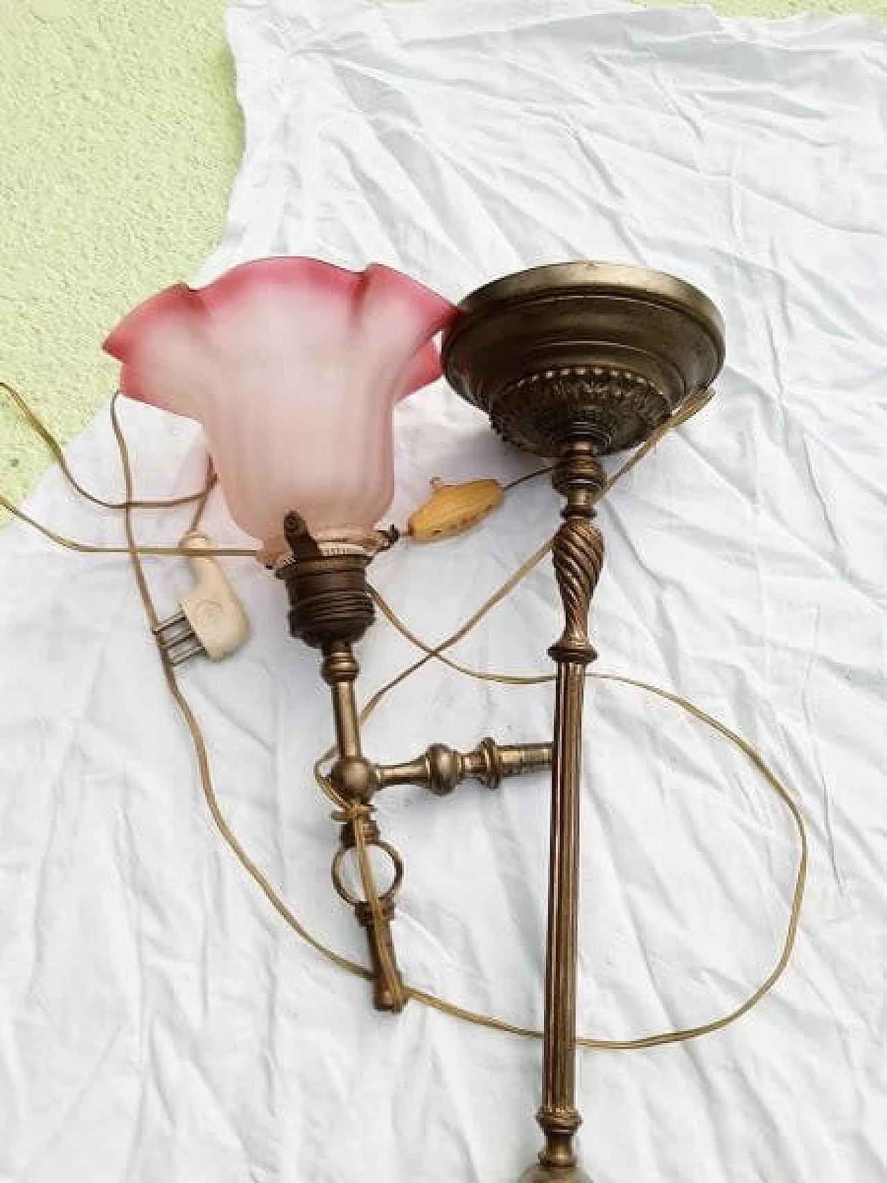Brass and Murano glass lamp, 20s 1257496