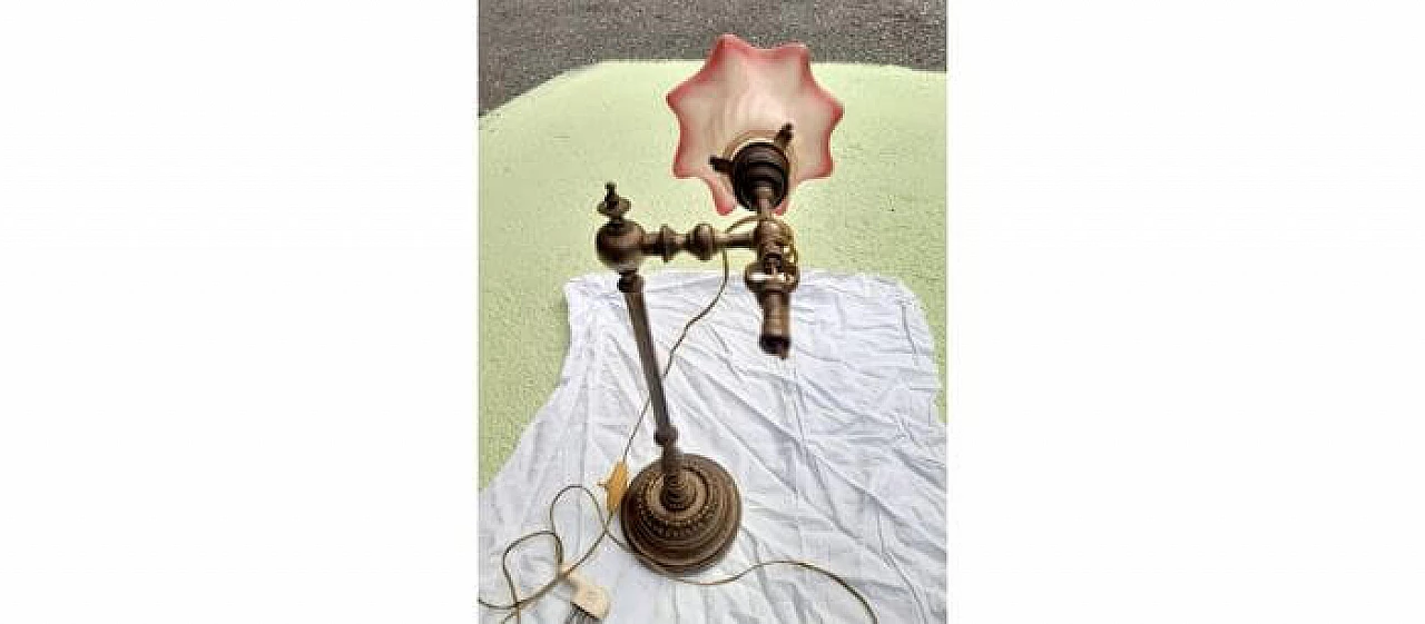 Brass and Murano glass lamp, 20s 1257500
