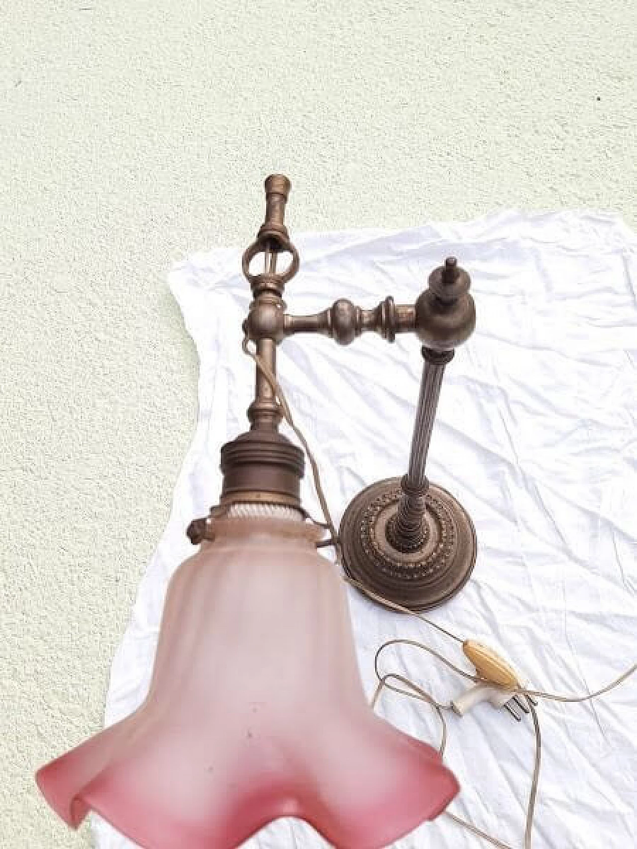 Brass and Murano glass lamp, 20s 1257502