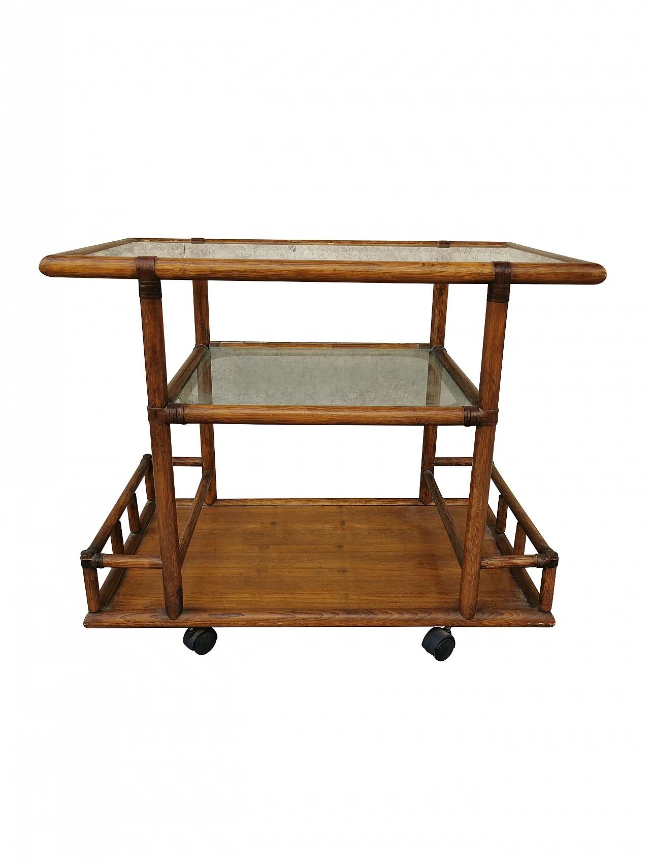 Bamboo bar cart, 60s 1257510