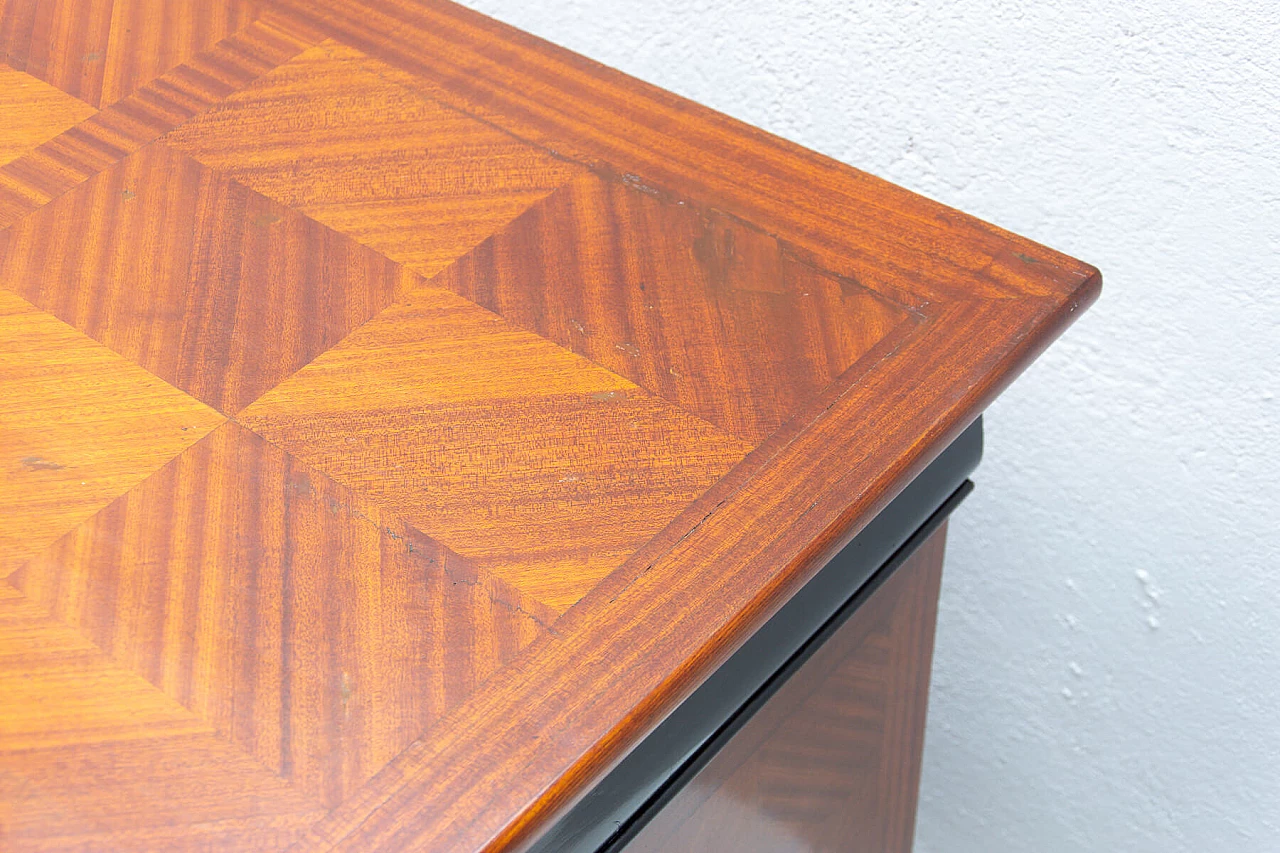 Scrivania Art Dèco in faggio e mogano, Boemia, anni '30 1257553