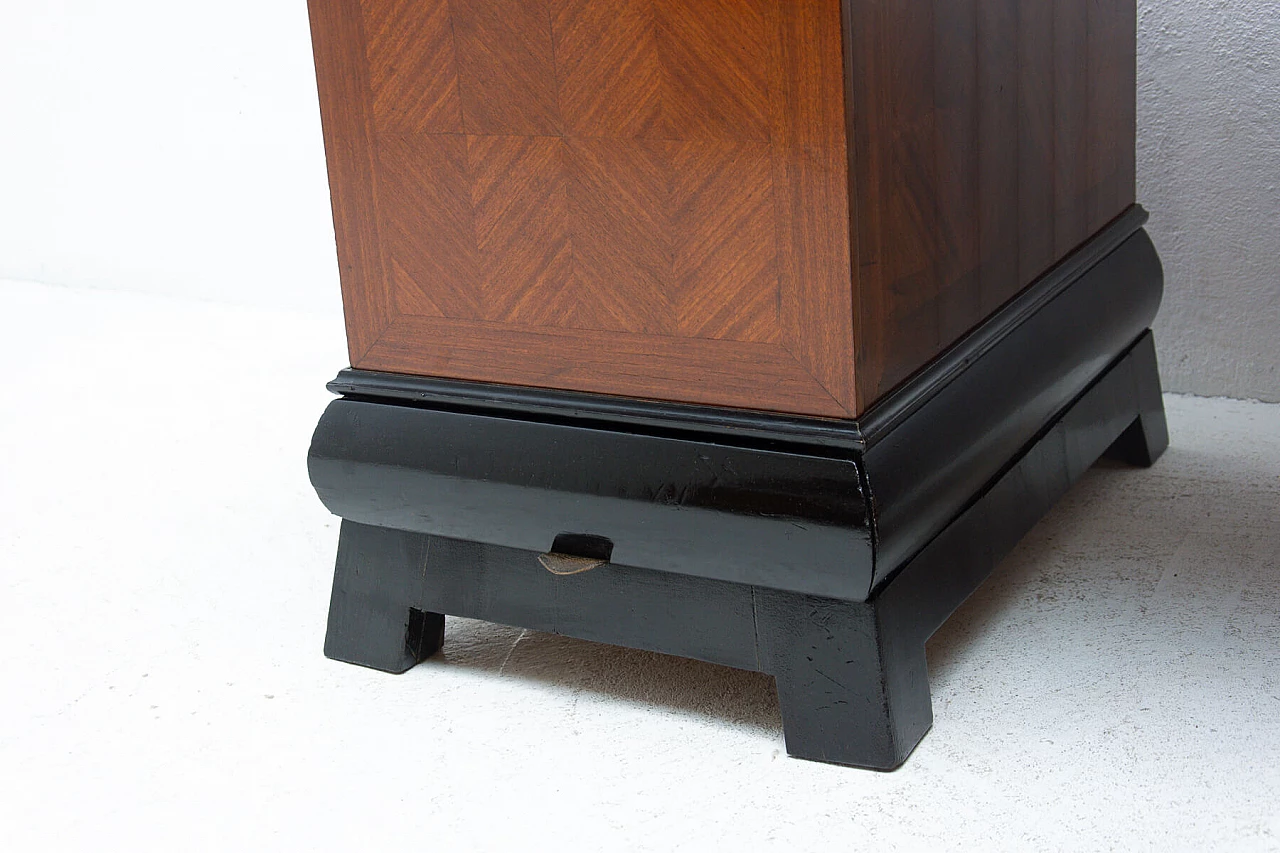 Scrivania Art Dèco in faggio e mogano, Boemia, anni '30 1257555