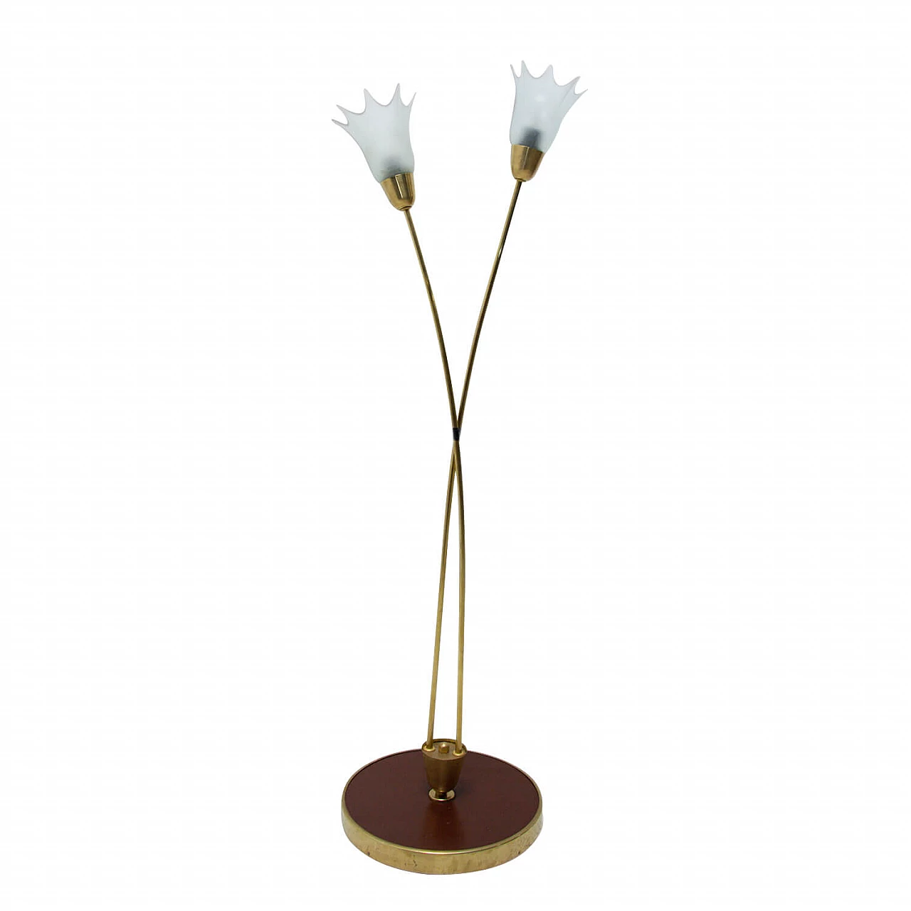 Metal and glass floor lamp, 60s 1257924